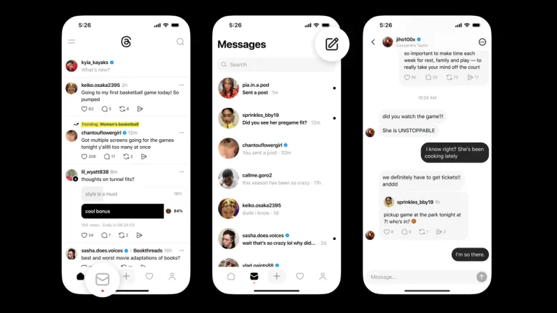  Threads now has Instagram-like private messaging